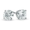 Thumbnail Image 1 of 1 CT. T.W. Diamond Solitaire Stud Earrings in 14K White Gold (I/I1)