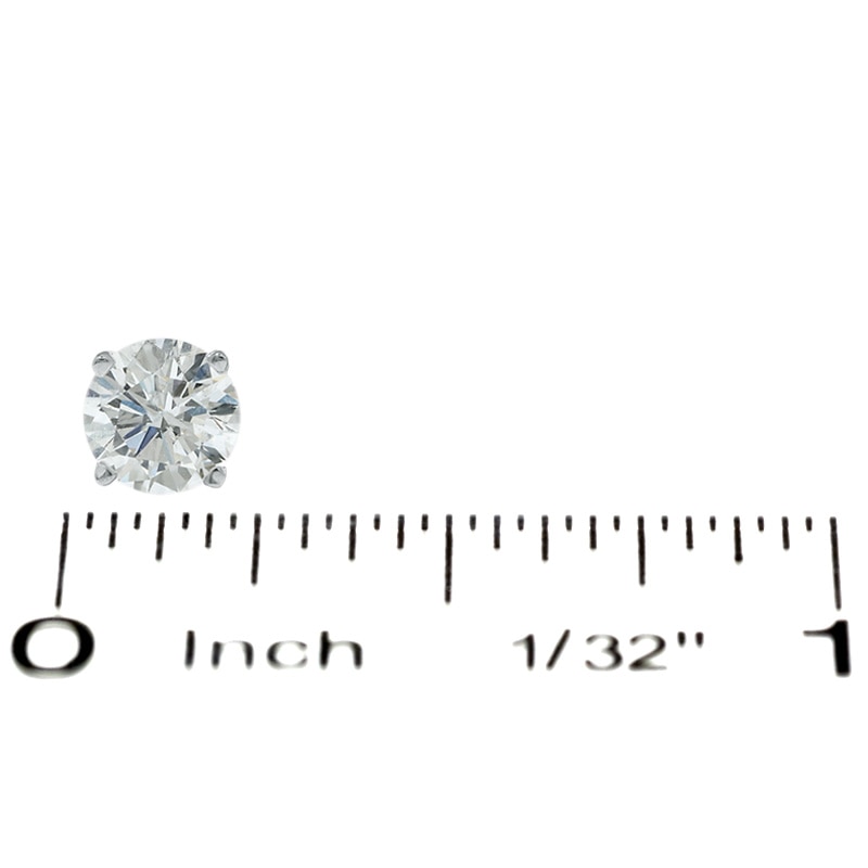 1 CT. T.W. Diamond Solitaire Stud Earrings in 14K White Gold (I/I1)