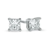 Thumbnail Image 1 of 1/2 CT. T.W. Princess-Cut Diamond Solitaire Stud Earrings in 14K White Gold (I/I1)
