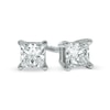 Thumbnail Image 0 of 1/2 CT. T.W. Princess-Cut Diamond Solitaire Stud Earrings in 14K White Gold (I/I1)