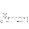Thumbnail Image 2 of 1/3 CT. T.W. Princess Cut Diamond Solitaire Stud Earrings in 14K White Gold