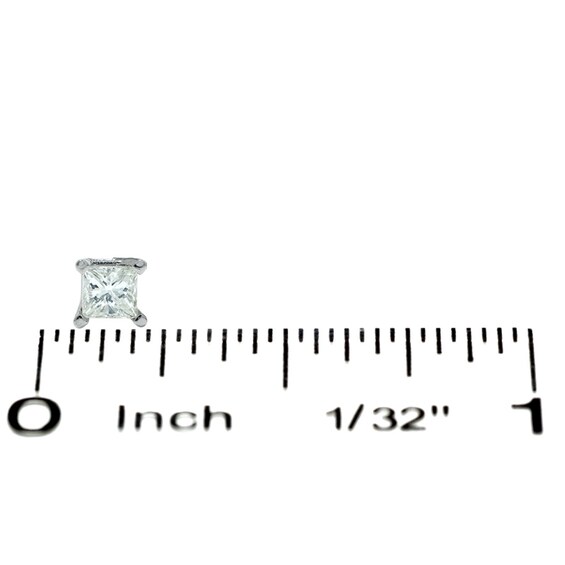 1/4 CT. T.w. Princess-Cut Diamond Solitaire Stud Earrings in 14K White Gold (I/I1)