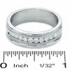 Thumbnail Image 2 of Men's 1/2 CT. T.W. Diamond Channel Milgrain Band in 14K White Gold