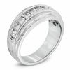 Thumbnail Image 1 of Men's 1 CT. T.W. Diamond Milgrain Band in 14K White Gold