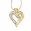 Thumbnail Image 0 of 1/5 CT. T.W. Diamond "I Love You" Heart Pendant in 10K Gold