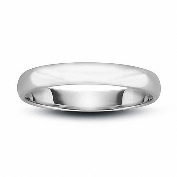 Ladies' 3mm Wedding Band In 14K White Gold - Size 6