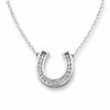 Thumbnail Image 1 of 1/10 CT. T.W. Diamond Horseshoe Pendant in 10K White Gold
