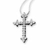 Thumbnail Image 1 of 1/4 CT. T.W. Certified Flawless Diamond Gothic Cross Pendant in 14K White Gold