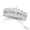Thumbnail Image 1 of 1-1/2 CT. T.W. Diamond Three Stone Bridal Set in 14K White Gold