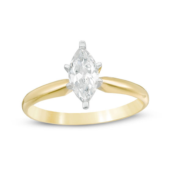 1 CT. Marquise Diamond Solitaire Engagement Ring in 14K Gold | From ...