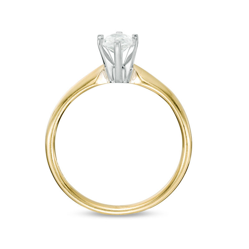 1 CT. Certified Marquise Diamond Solitaire Engagement Ring in 14K Gold (I/I2)