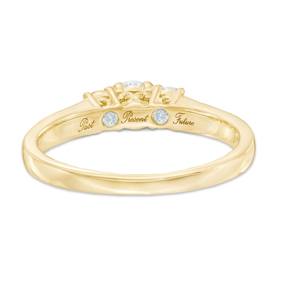 1/2 CT. T.w. Diamond Past Present Future® Ring in 14K Gold