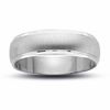 Thumbnail Image 1 of Satin Finish Wedding Band in 14K White Gold with Polished Edge