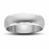 Thumbnail Image 0 of Men's Satin Finish Wedding Band in 14K White Gold with Polished Edge