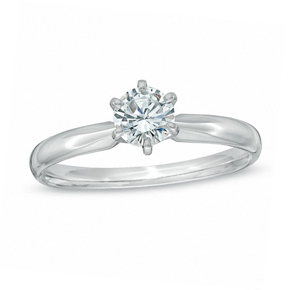 1/ CT. Diamond Solitaire Engagement Ring in 14K Gold (I/I2