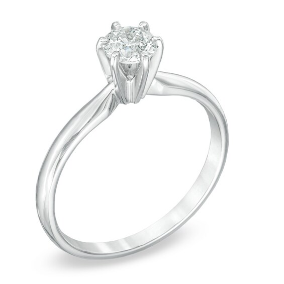 1/2 CT. Diamond Solitaire Engagement Ring in 14K Gold (I/I2