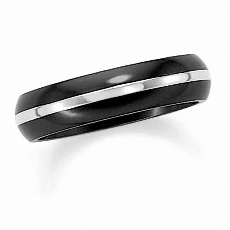 Main Image 1 of Black Titanium Wedding Band