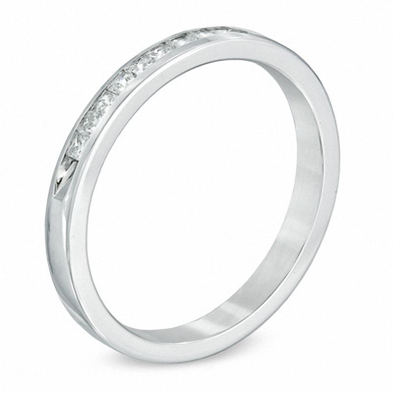 1/4 CT. T.W. Princess-Cut Diamond Wedding Band in 14K White Gold