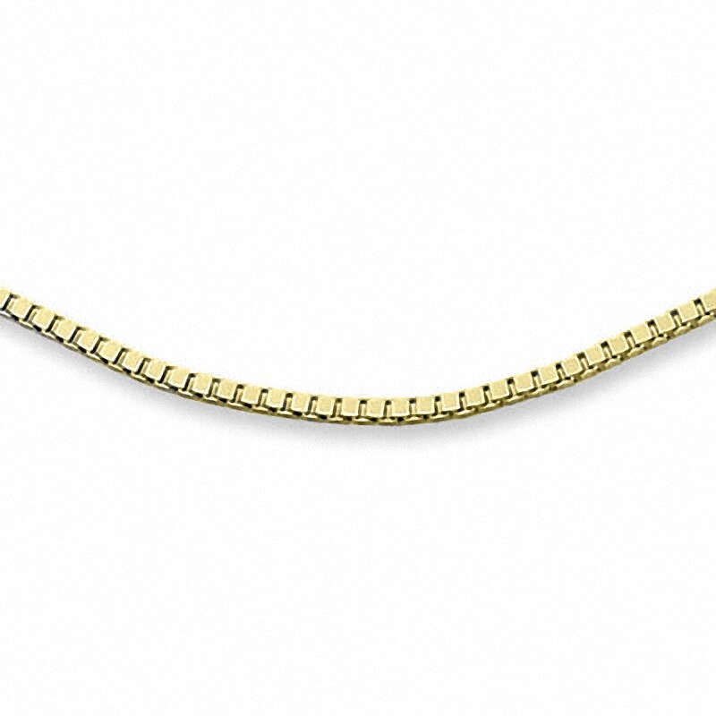Main Image 1 of Ladies' 0.70mm Box Chain Necklace in 14K Gold - 20"