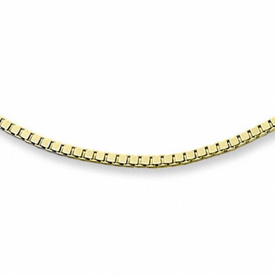 Ladies' 0.78mm Box Chain Necklace in 14K Gold - 24"