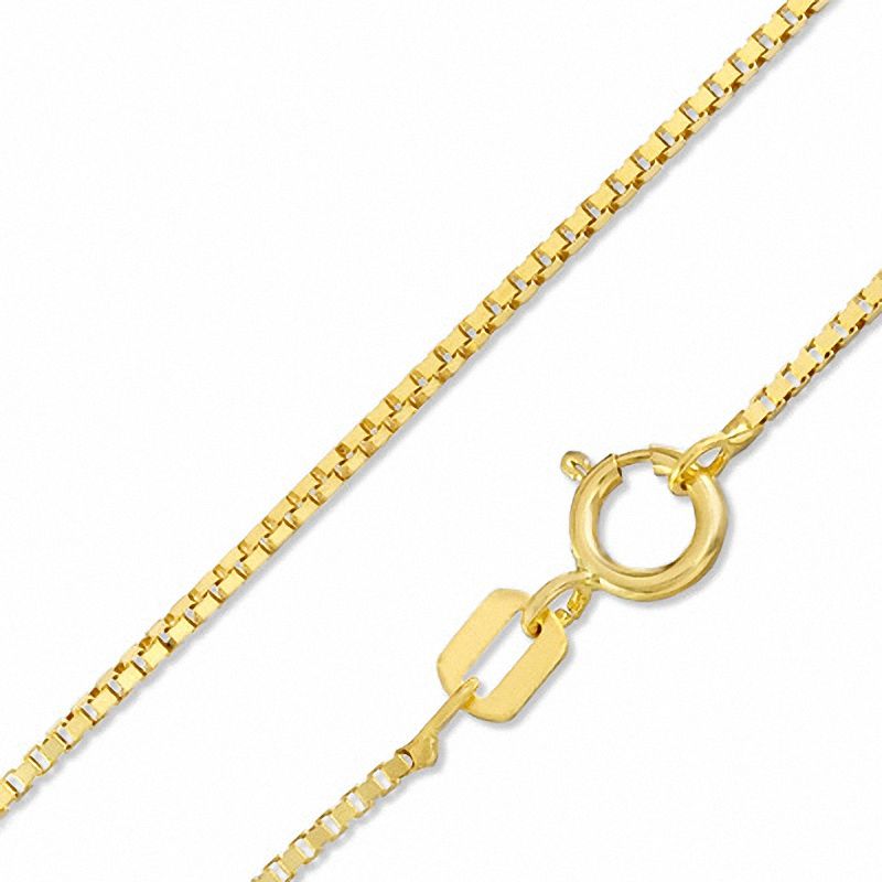 Main Image 1 of Ladies' 0.85mm Box Chain Necklace in 14K Gold - 16"