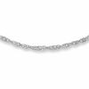 Thumbnail Image 1 of Ladies' 1.0mm Singapore Chain Necklace in 14K White Gold - 18"