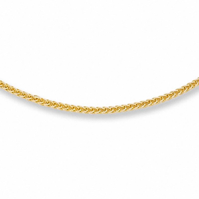 Main Image 1 of Ladies' 1.0mm Square Wheat Chain Necklace in 14K Gold - 20"