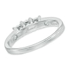 Thumbnail Image 3 of 1/2 CT. T.W. Diamond Past Present Future® Ring in 14K White Gold