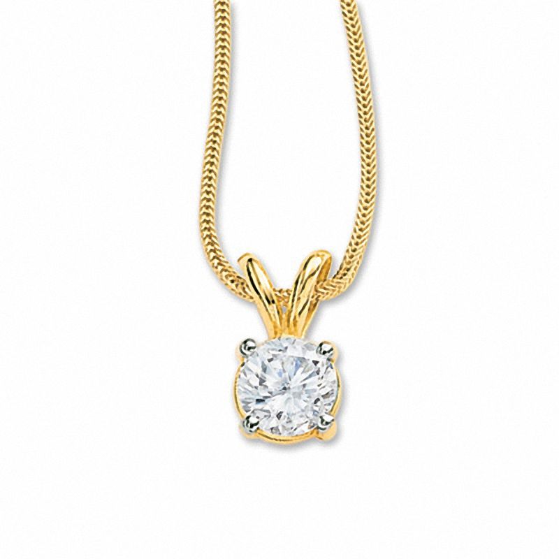 Main Image 1 of 7/8 CT. Certified Diamond Solitaire Pendant in 14K Gold