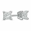 Thumbnail Image 0 of 3/4 CT. T.W. Princess Cut Diamond Solitaire Stud Earrings in 14K White Gold