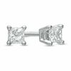 Thumbnail Image 1 of 1/4 CT. T.W. Princess Cut Diamond Solitaire Stud Earrings in 14K White Gold