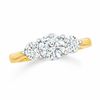 Thumbnail Image 1 of 2 CT. T.W. Certified Diamond Three Stone Engagement Ring in 14K Two-Tone Gold