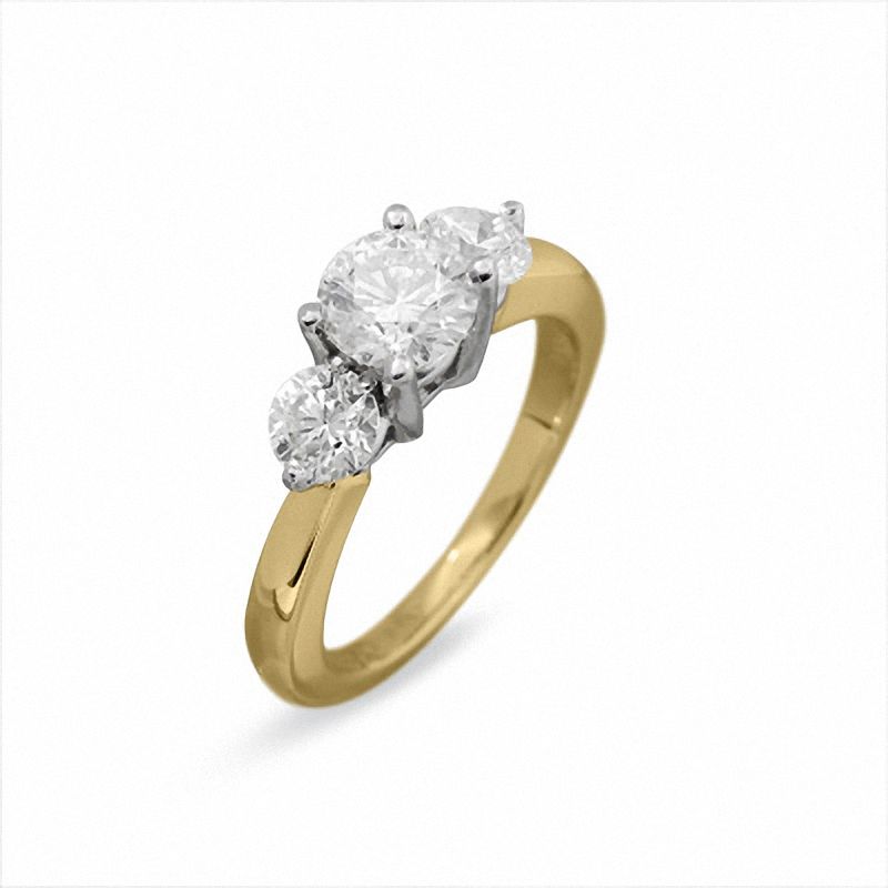 Main Image 2 of 2 CT. T.W. Certified Diamond Three Stone Engagement Ring in 14K Two-Tone Gold
