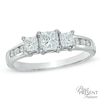 Thumbnail Image 0 of 1 CT. T.W. Princess-Cut Diamond Past Present Future® Engagement Ring in 14K White Gold