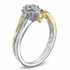 Thumbnail Image 1 of 1/5 CT. T.W. Diamond "Flower" Ring in Two-Tone 10K Gold