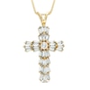 Thumbnail Image 0 of 1 CT. T.W. Baguette Diamond Cross Pendant in 14K Gold