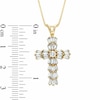 Thumbnail Image 1 of 1 CT. T.W. Baguette Diamond Cross Pendant in 14K Gold