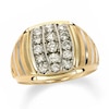 Thumbnail Image 0 of Men's 1 CT. T.W. Diamond Vertical Stripe Ring in 10K Gold