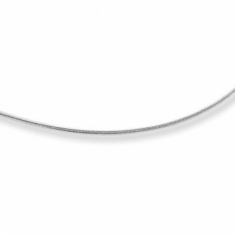 Main Image 1 of 1.2mm Square Snake Chain Necklace in 14K White Gold - 18"