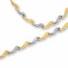 Thumbnail Image 1 of 10K Gold and Sterling Silver Wave Necklace and Bracelet Set