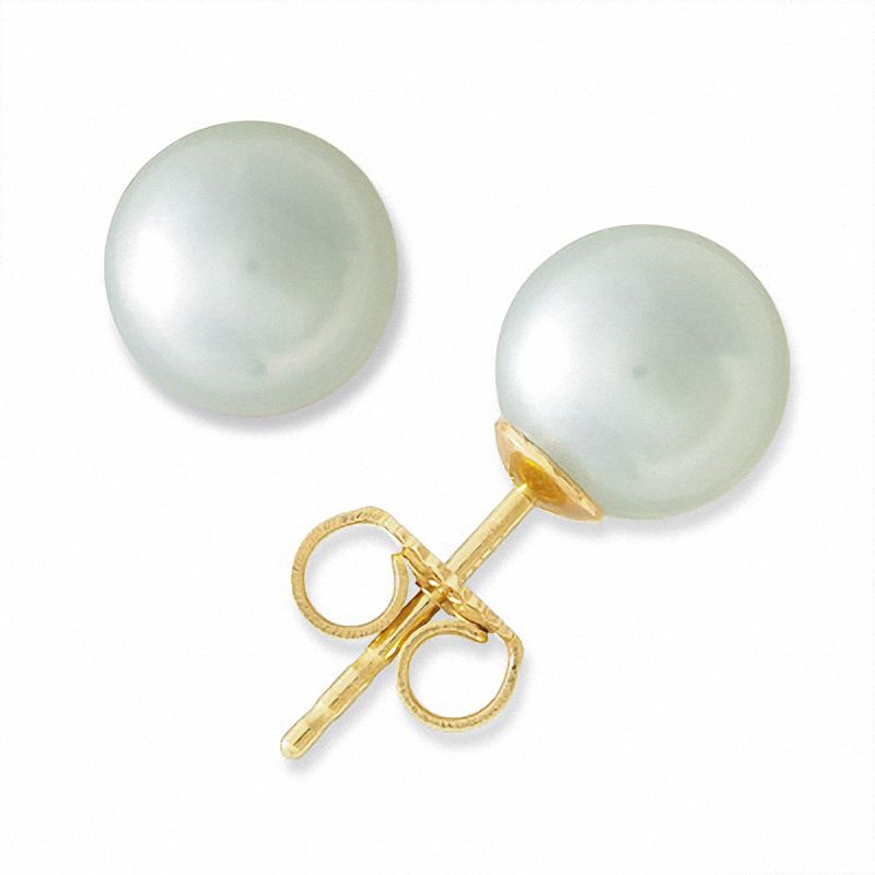 Blue Lagoon® by Mikimoto 7.5-8.0mm Akoya Cultured Pearl Stud Earrings in 14K Gold