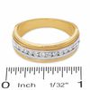 Thumbnail Image 2 of Men's 1/2 CT. T.W. Diamond Channel Milgrain Band in 14K Two-Tone Gold