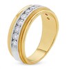 Thumbnail Image 2 of Men's 1 CT. T.W. Diamond Milgrain Band in 14K Two-Tone Gold