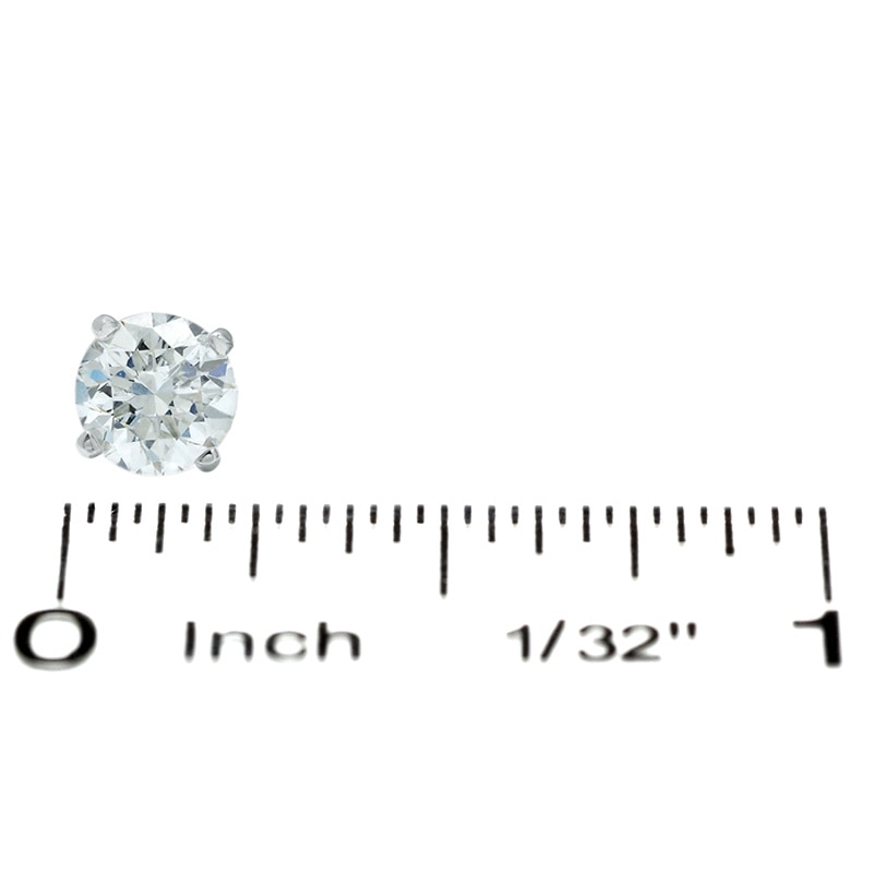 1-1/2 CT. T.W. Certified Diamond Solitaire Stud Earrings in 14K White Gold