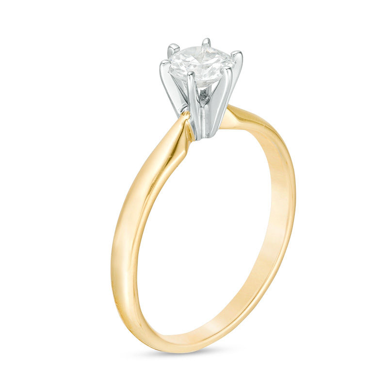 1/2 CT. Diamond Solitaire Engagement Ring in 14K Gold (J/I2) | Zales Outlet