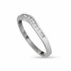 Thumbnail Image 2 of 14K White Gold Contour Band with Diamond Accents