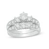 Thumbnail Image 0 of 2 CT. T.W. Diamond Three Stone Bridal Set in 14K White Gold