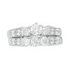 Thumbnail Image 6 of 2 CT. T.W. Diamond Three Stone Bridal Set in 14K White Gold