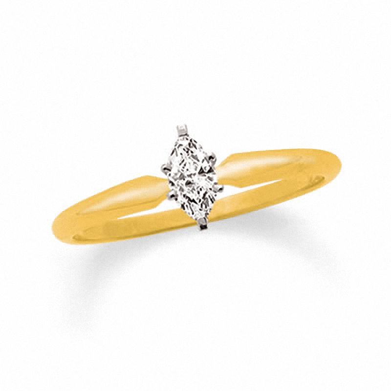 1/3 CT. Marquise Diamond Solitaire Engagement Ring in 14K Gold