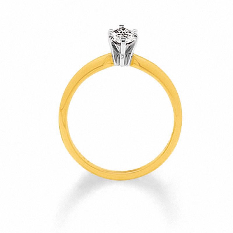 Main Image 3 of 1/3 CT. Marquise Diamond Solitaire Engagement Ring in 14K Gold
